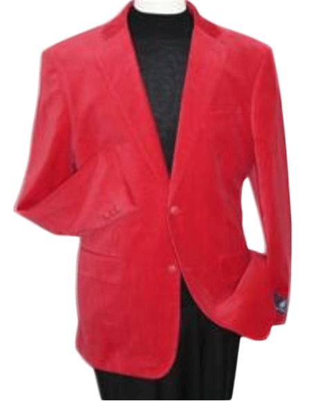 Wholesale Mens Jackets - Wholesale Blazer - Red Velvet Blazer