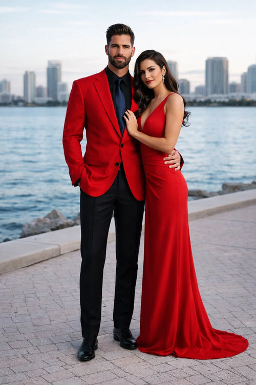 Mens Robert De Niro Casino Movie Blazer Red