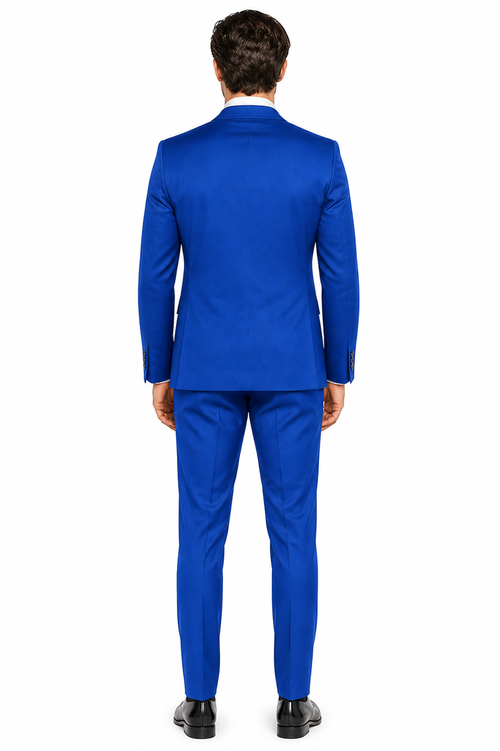 Men's Royal Blue Double Breasted Suits Dress Suits for Men Jacket & Pants