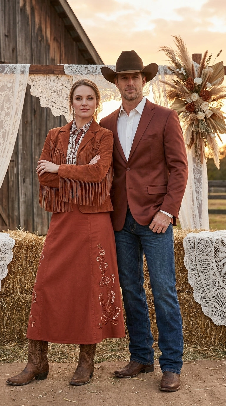 Mens Rust Light Brown Shiny Western Blazer – Cowboy Style Formal Sport Coat Jacket in Copper Color Slim Fitted