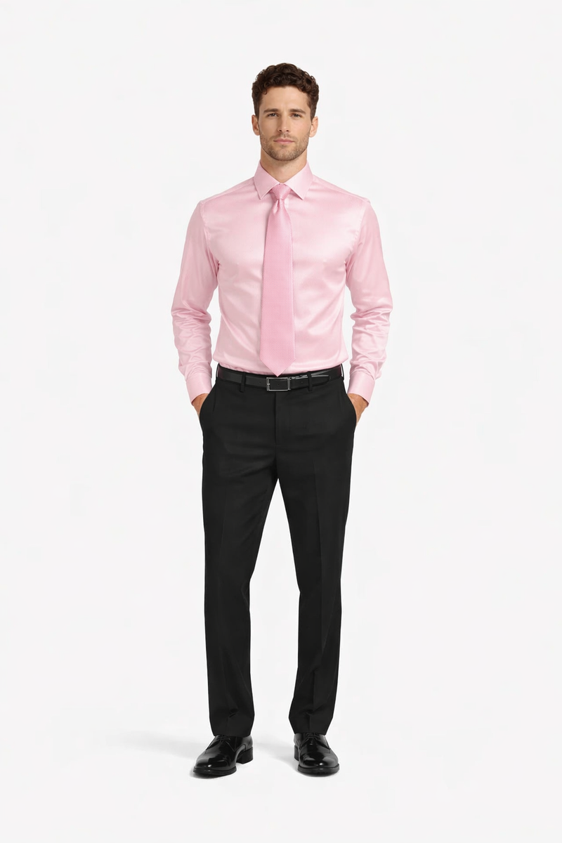 Mens Shiny Satin Dress Shirt