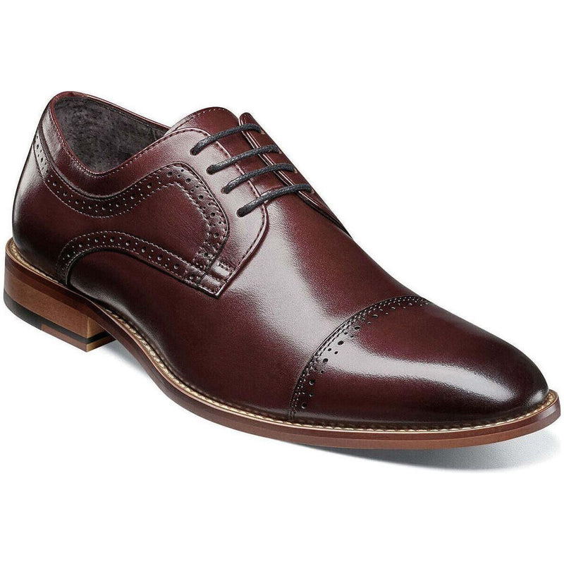Mens Shoes Stacy Adams Dickinson Oxford Burgundy Leather 25066-601