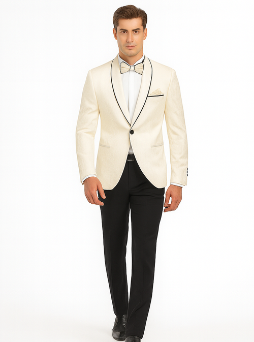 Men's Slim Fit Double Breasted Smoking Prom & Wedding Tuxedo Jacket