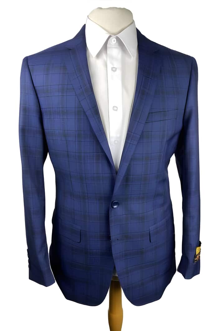 Mens 56 Long Sport Coat Blue Color Sport Coat