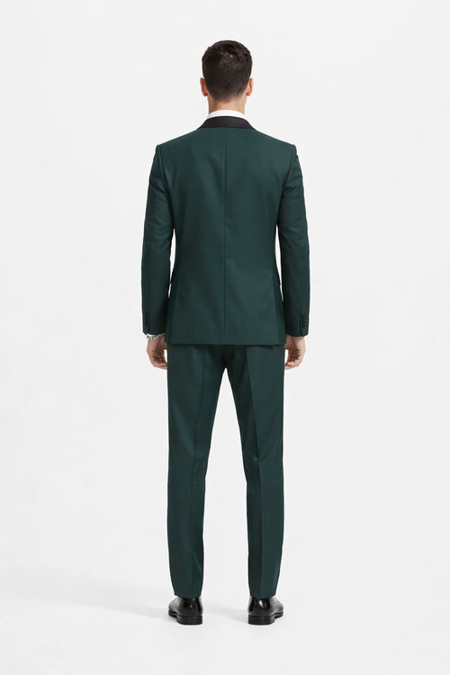 Mens Stacy Adams Suit - Stacy Adams Suit Men's Designer Tuxedo - Vested One Button Shawl Lapel in Hunter Green