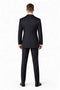 Mens Three Button Suits - Navy Blue Pinstripe Three-Piece Suit Classic Business and Formal Wear - Zoot Suit