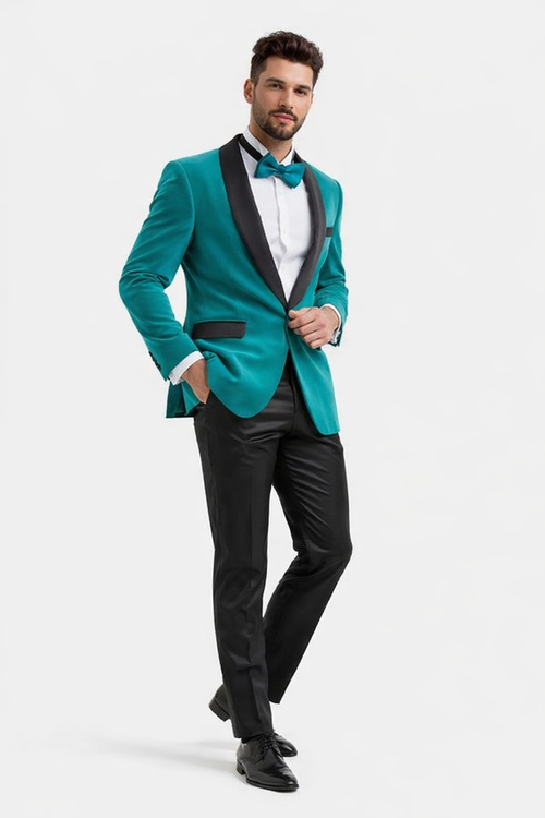 Mens Turquoise Blazer - Turquoise Suit Jacket