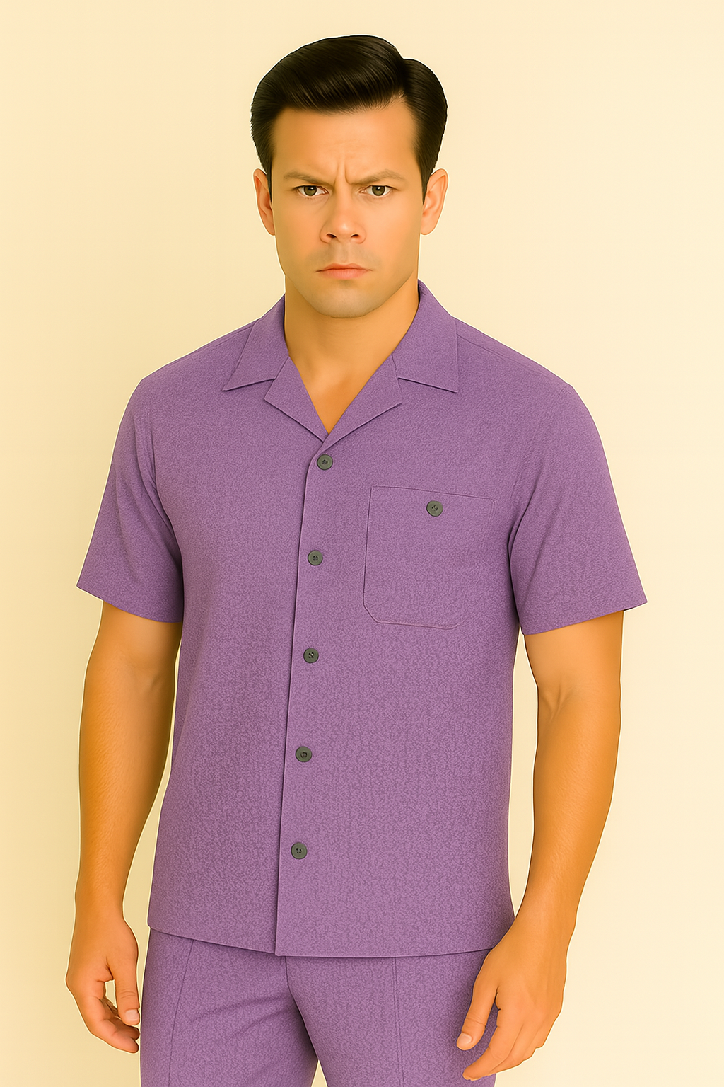 Mens Walking Suit in Color purple leisure suit causal Matching Shirt and Pants $99