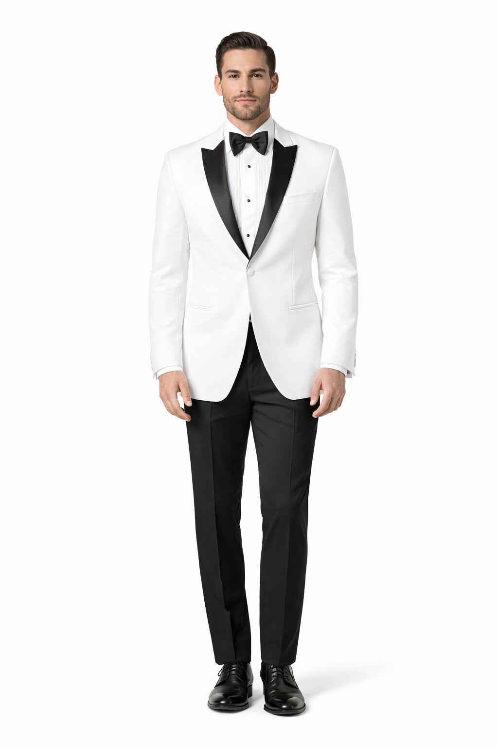 Mens Designer Franklin Wedding - Prom Tuxedo in White