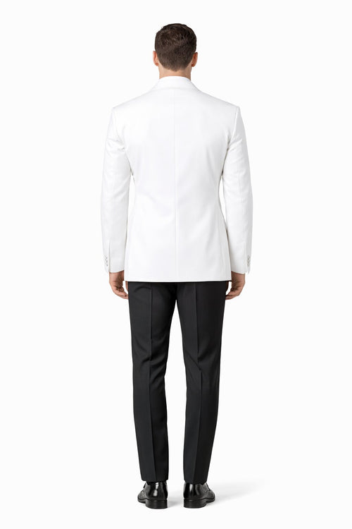 Mens Designer Franklin Wedding - Prom Tuxedo in White
