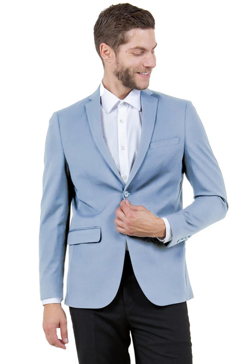 Mens Zegarie Brand Men's Basic Business Sport Coat Blazer in Blue