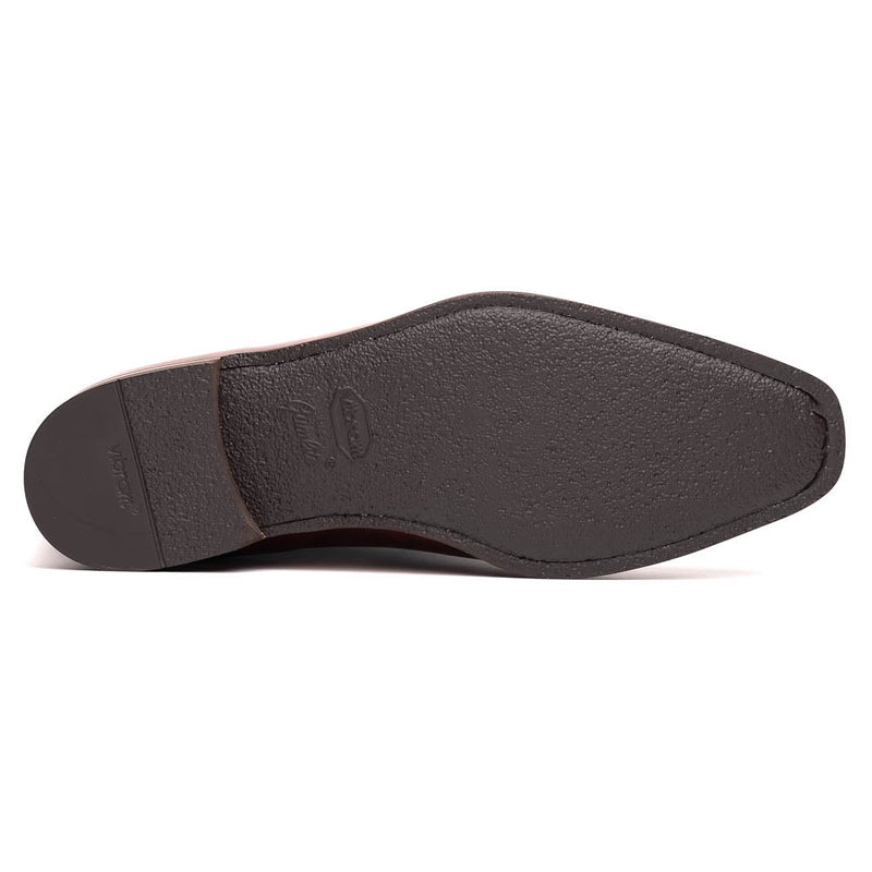 Zelli Meo Hand Burnished Calfskin Penny Loafers in Cognac
