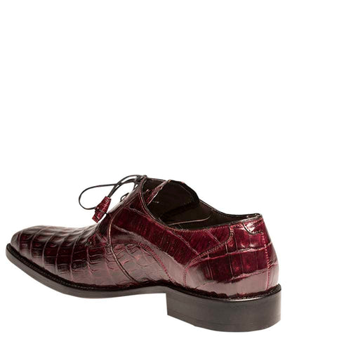 Men’s Mezlan Anderson Caiman Crocodile Dress Shoe – Burgundy