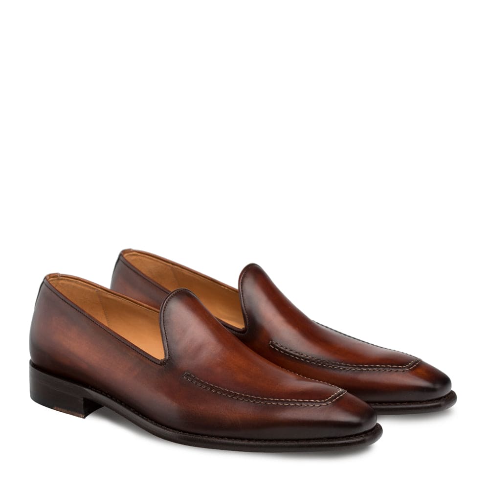 Mezlan Curtana Men’s Cognac Calfskin Slip-On Dress Loafer