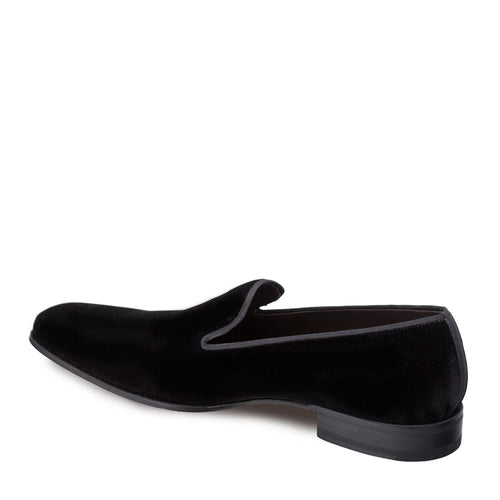 Mezlan Lublin Black Velvet Tuxedo Loafers – Formal Slip-On Dress Shoes (Sizes 9–12 Last Call)