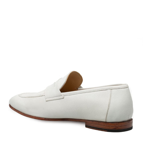 Mezlan Pompei Bone Penny Loafers – Unstructured Calfskin Slip-Ons (Size 10.5 Last Call)