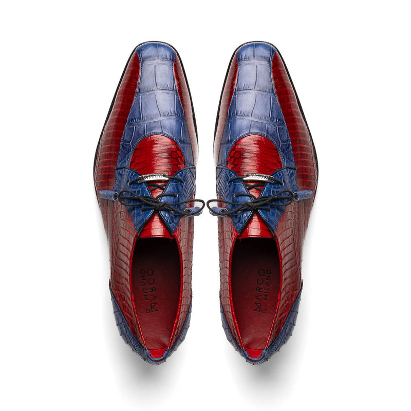 Marco Di Milano Moncalieri Navy & Red Dress Derby Oxfords