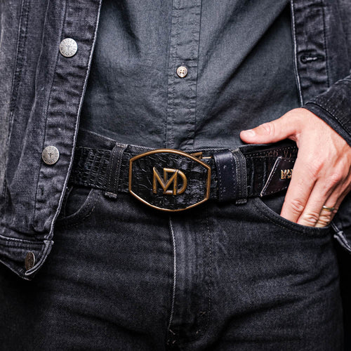 Marco Di Milano Montana Belt Black Leather Loafer