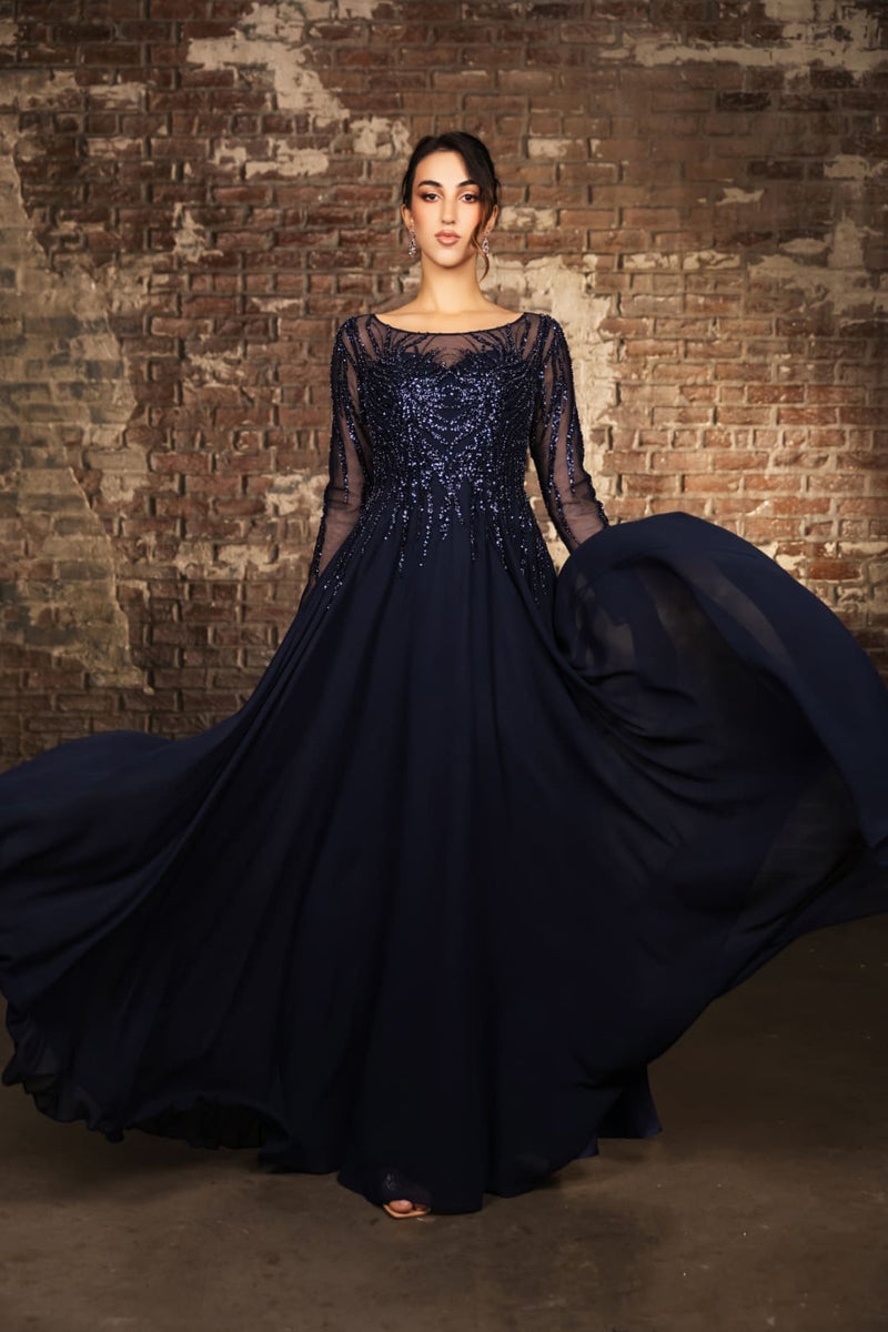 Mother Of The Bride Dress Long Sleeve A-Line Gown By May Queen MQ2161