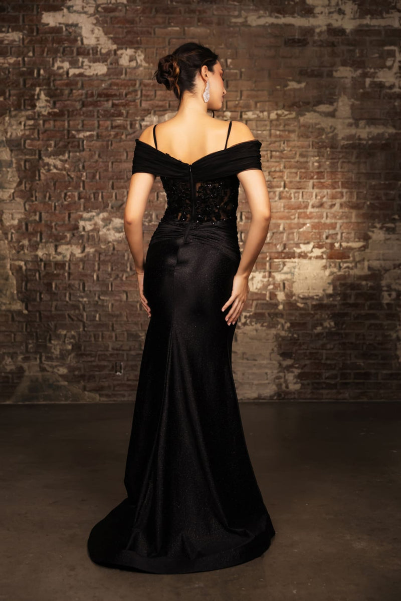 Mother Of The Bride Dress Off The Shoulder Sequin Gown By May Queen MQ2151-New Collection