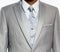 Light Gray Slim Fit 2 Piece Tuxedo With Satin Peak Lapel