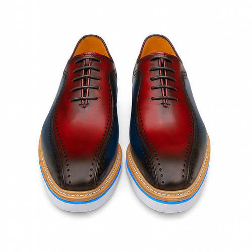 Two-Tone Burnished Brogue Oxford