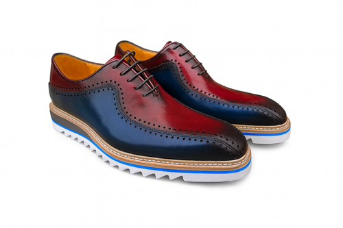 Two-Tone Burnished Brogue Oxford