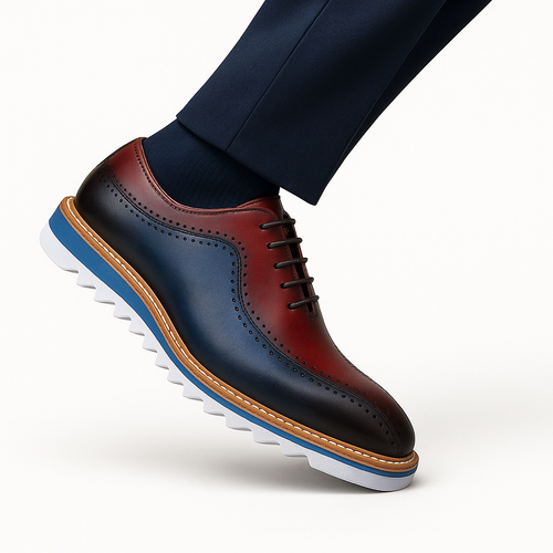 Two-Tone Burnished Brogue Oxford