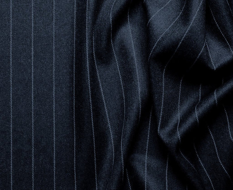 Sovana Collection - Regular Fit 3 Piece Suit 2 Button Tone on Tone Stripe in Navy