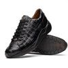 Genuine caiman crocodile sneakers Black Shoe