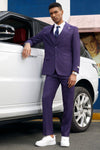 Mens Stacy Adams Suit - Stacy Adams Suit Men's Dark Purple Plaid Two Button Vested Business Suit