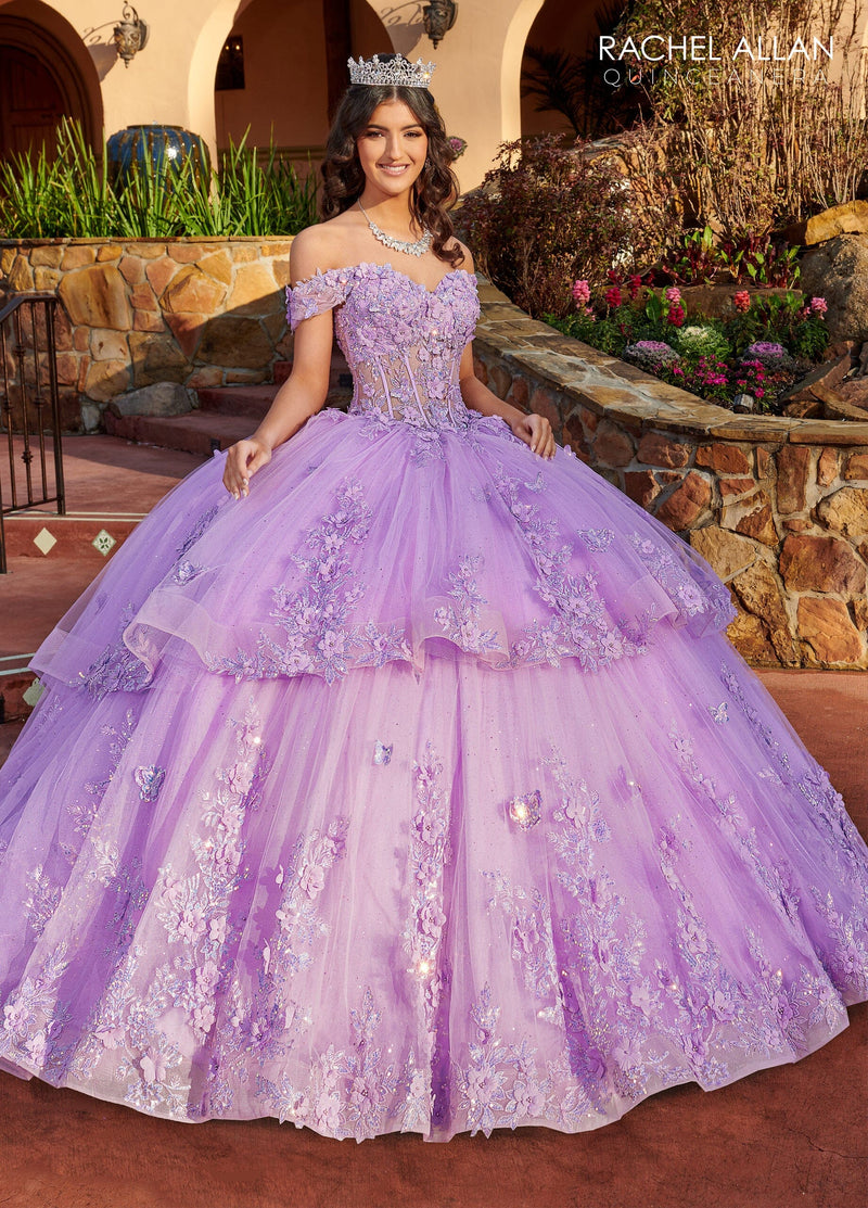Rachel Allan RQ2179 Off Shoulder Corset Quinceanera Dress