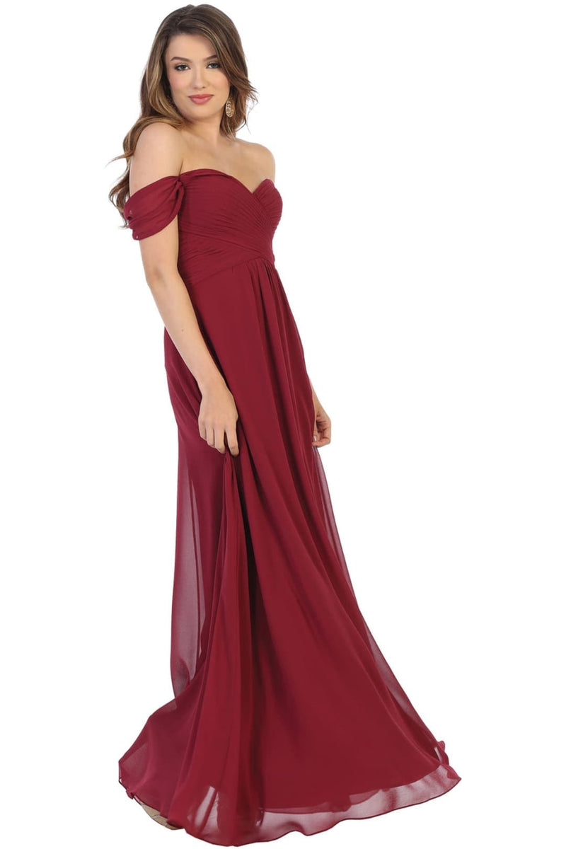Bridesmaid Dresses Off Shoulder Evening Gown & Plus Size by MQ1711