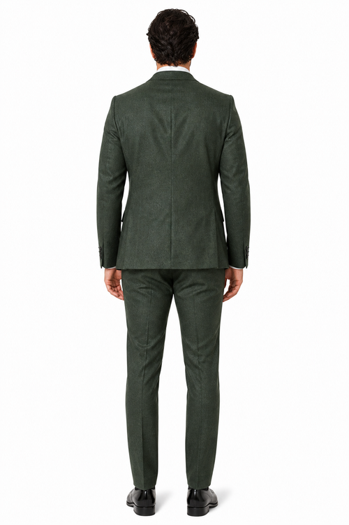 Olive Peaky Green 3 Piece Tweed Men's Suit