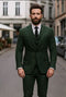 Olive Peaky Green 3 Piece Tweed Men's Suit