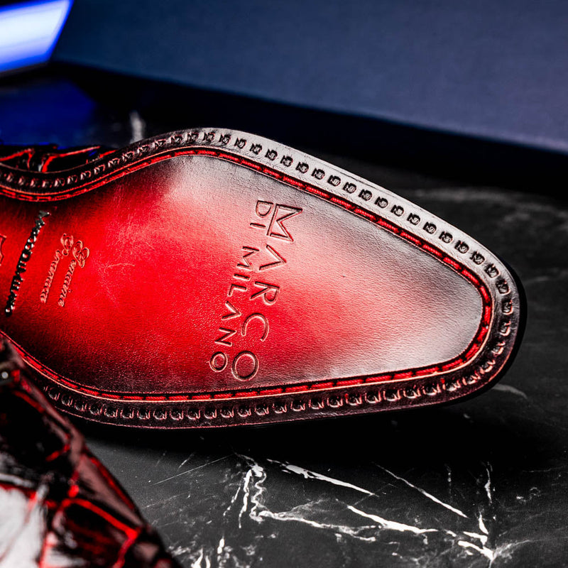 Marco_Di_Milano Olivieri Blackcherry Leather Shoe