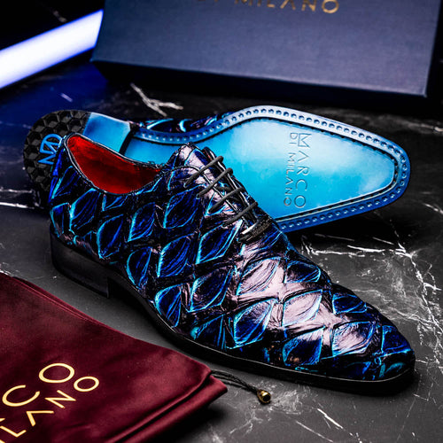 Marco Di Milano Olivieri - Royal Blue Leather Dress Shoe