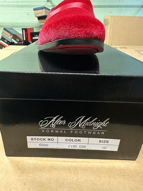 Mens Red Velvet Loafers – Luxury Formal Slip On Dress Shoes Wedding Party Prom Evening Shoes