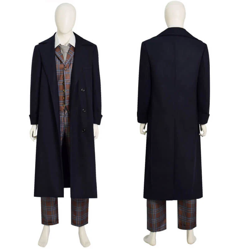 Menās Black Long Overcoat ā Doctor Who Fourteenth Doctor David Tennant Inspired Costume Coat