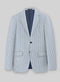 Men’s Light Blue Checkered Sport Coat – Two-Button Wedding, Business and Smart Casual Blazer