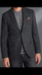 Menâs Charcoal Grey Herringbone Western Winter Blazer â Cowboy Sport Coat Jacket