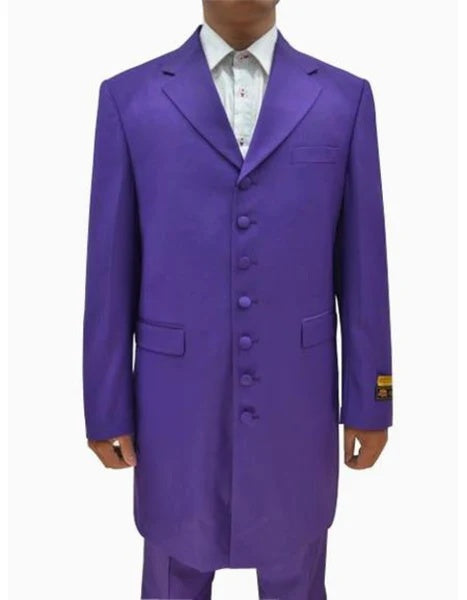 Purple Zoot Suits for Men | Classic Mafia & Gangster Style Long Coat Suit | Vintage 1920s–1940s Formal Outfit