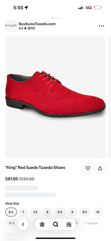 Men’s Red Suede Tuxedo Dress Shoes | Formal Lace-Up Wingtip Shoes for Wedding, Prom & Party - Velvet Shoe