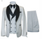 Menâs White and Black Western Wedding Tuxedo â Cowboy Style 3-Piece Traje para Boda with Double-Breasted Vest