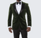 Menâs Olive Green Velvet Tuxedo Dinner Jacket â Black Satin Peak Lapel Formal Prom Wedding Blazer