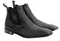 Men’s Shark Skin Cowboy Boots – Black Exotic Leather Western Chelsea Ankle Boots by Vestigium