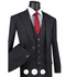 Menâs Gomez Addams Black Pinstripe 3 Piece Suit â Vintage Gangster Gothic Style Suit