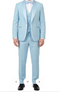 Menâs Powder Blue 3-Piece Tuxedo â Light Blue Wedding & Prom Suit with Vest in Light Blue Sky Color