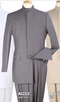 Men's Light Gray Austin Powers Dr. Evil Inspired Suit â Mandarin Collar 2 Piece Costume Suit for Halloween, Cosplay & Themed Parties