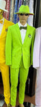 Men’s Neon Green Suit – Bright Lime Green Fashion Suit for Prom, Party, Stage Performance and Statement Formal Wear